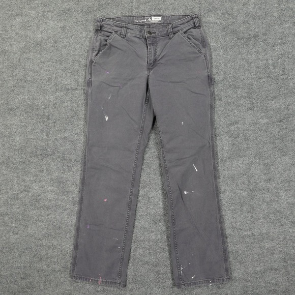 Carhartt Pants - Carhartt Pants Womens 8 Gray Rugged Flex Loose Fit Canvas Work Utility Carpenter